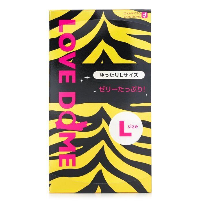 日產岡本 - OKAMOTO LOVE DOME 女性免痛加倍潤滑含蘆薈虎紋避孕套 12片裝【L碼】